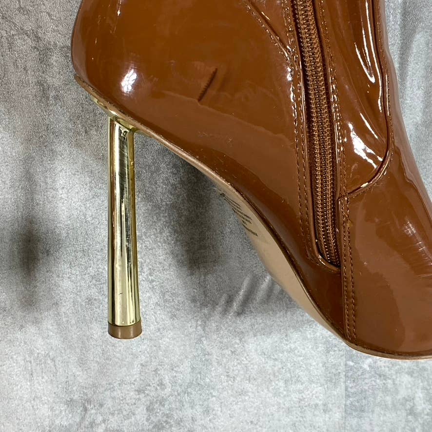 STEVE MADDEN Women's Cognac Vivee Over-The-Knee Pointed-Toe Heeled Boots SZ 8.5