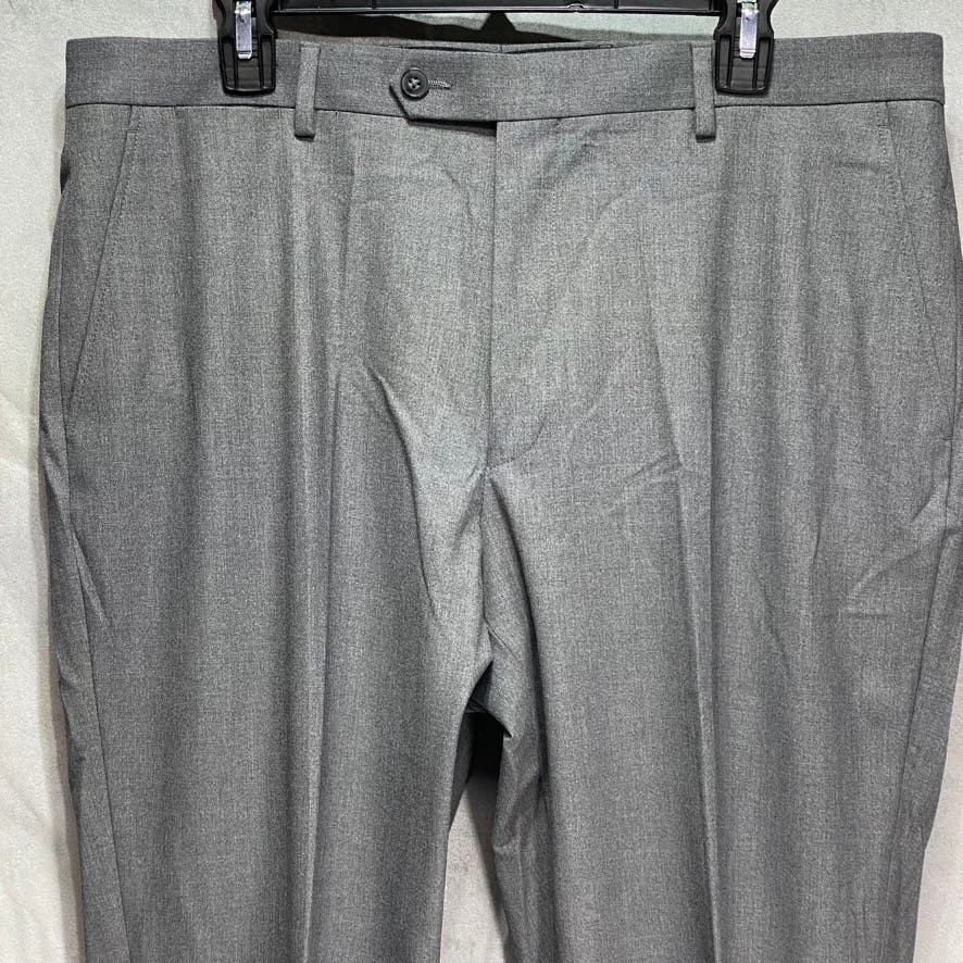 IZOD Long Solid Grey Classic-Fit Two-Button Flat Front Stretch Suit SZ 42L