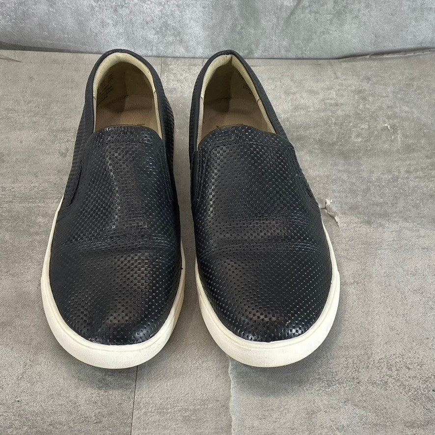 NATURALIZER Women's Black Leather Marianne Textured Slip-On Sneakers SZ 7.5