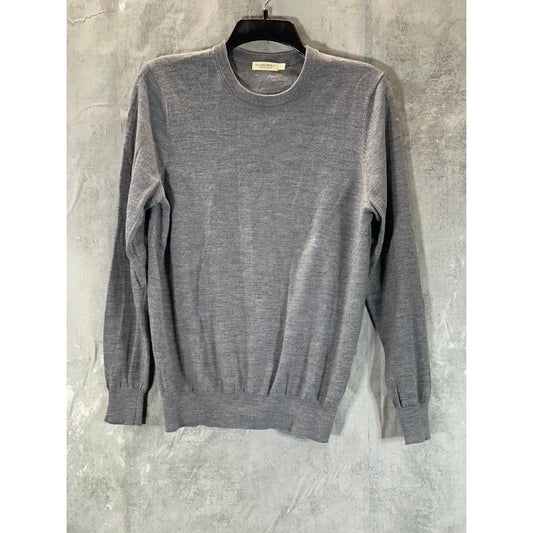 SUITSUPPLY Men's Grey Merino Wool Slim-Fit Crewneck Pullover Sweater SZ M
