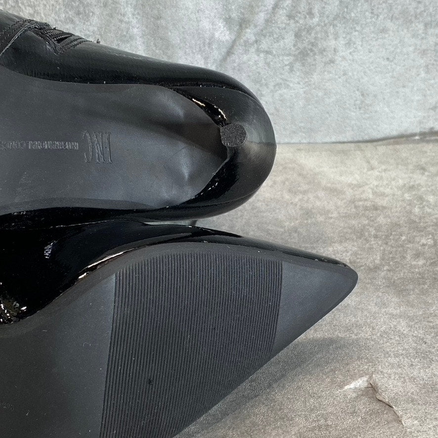 INC INTERNATIONAL CONCEPTS Women's Black Hallee Pointed-Toe Stiletto Booties SZ7