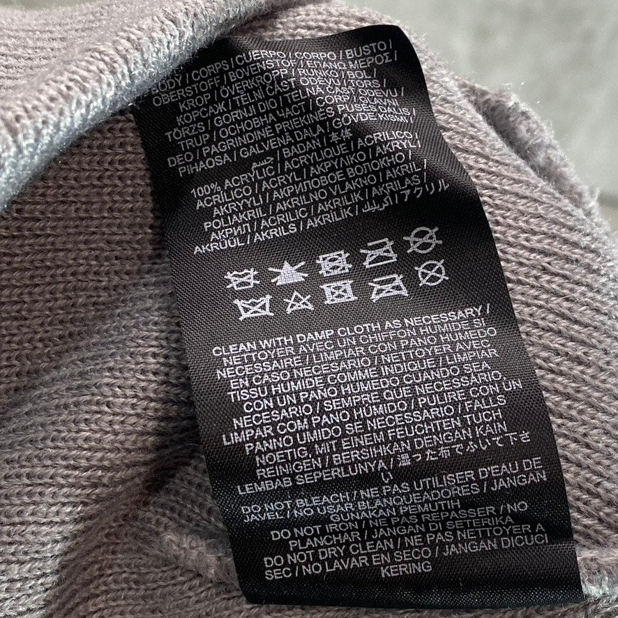 HURLEY Men's Gray Ribbed Icon Embroidered Staple Beanie SZ OS