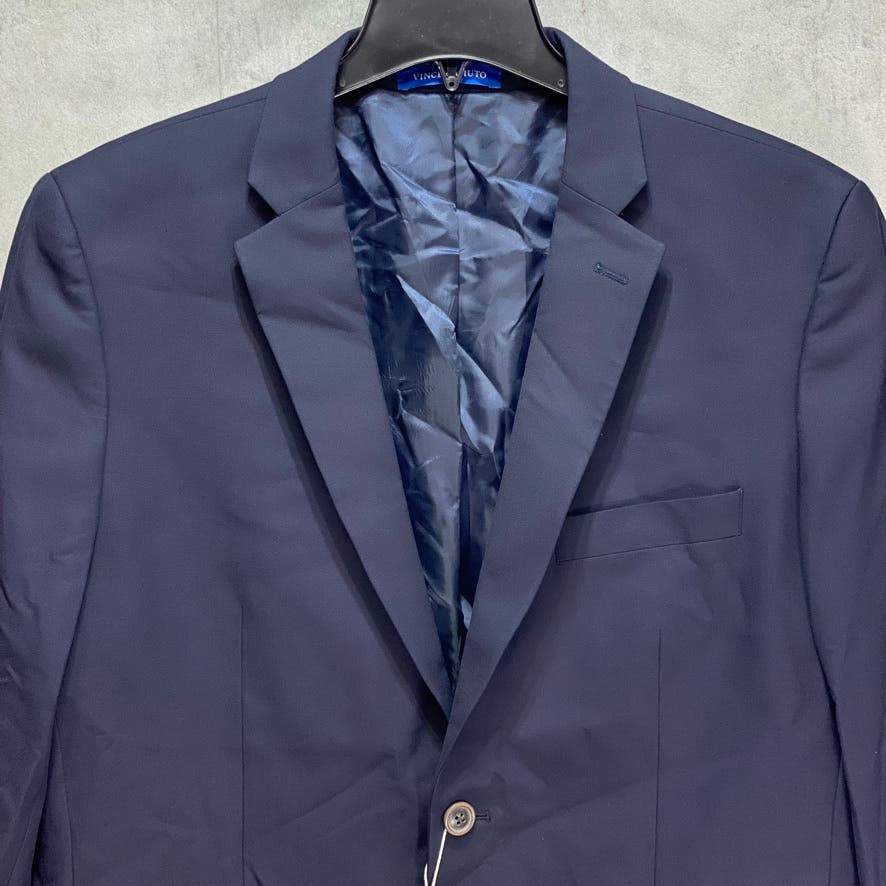 VINCE CAMUTO Solid Navy Slim-Fit Stretch Wrinkle Resistance Regular Suit Jacket SZ 44R