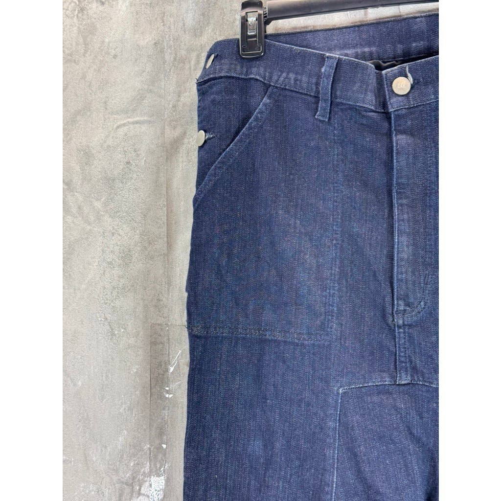 OAK Women's Dark Blue Double Knee Hip Button Denim Jeans SZ 31