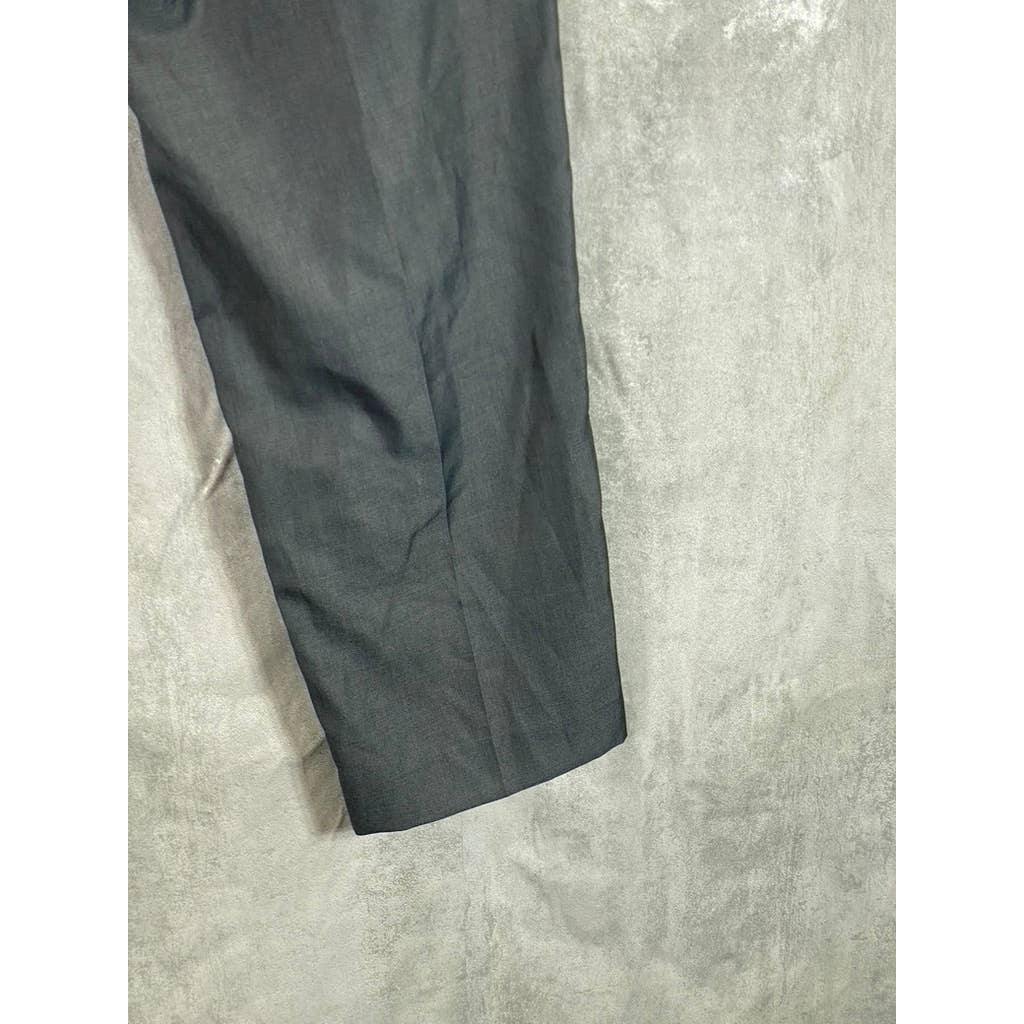 PRONTO UOMO Men's Grey Modern-Fit Flat-Front Pants SZ 32X30