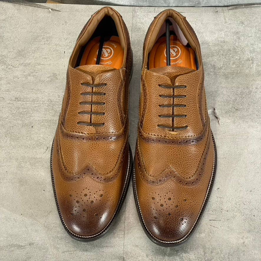 THOMAS & VINE Men's Cognac Garland Tru Comfort Foam Oxford Dress Shoes SZ 13