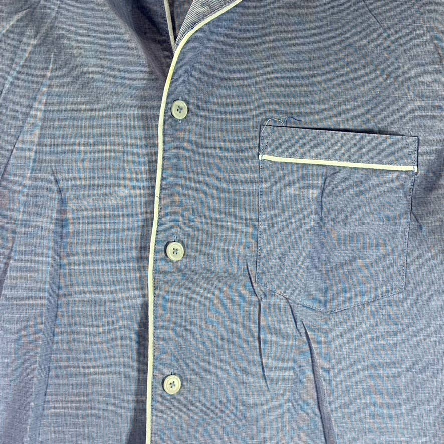 J.CREW Men's Eoe Bold Peri Cotton Button-up Pajama Top SZ S