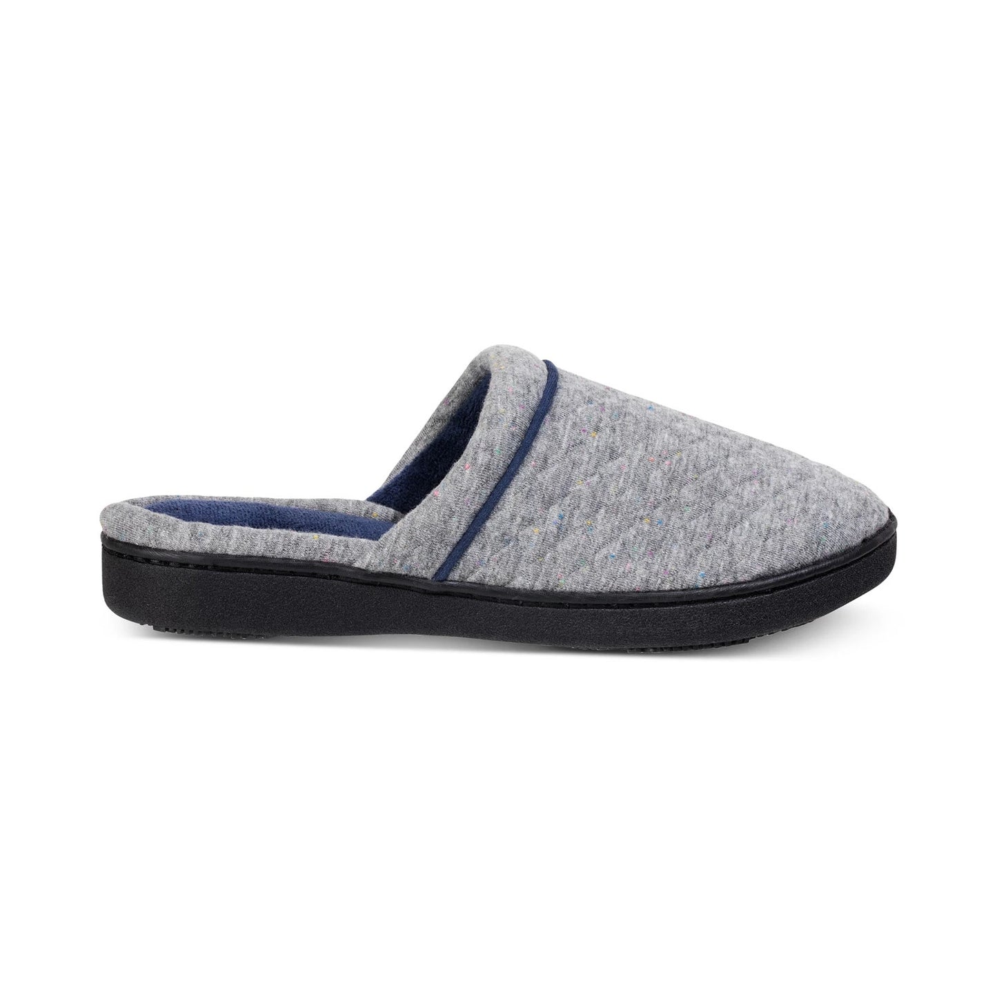 ISOTONER Signature Heather Gray Memory Foam Quilted Jersey Deena Clog Slippers SZ S(7.5-8)