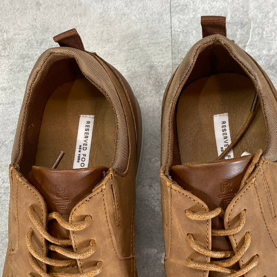 RESERVED FOOTWEAR NEW YORK Men's Cognac Vertigo Lace-Up Oxford Shoes SZ 9