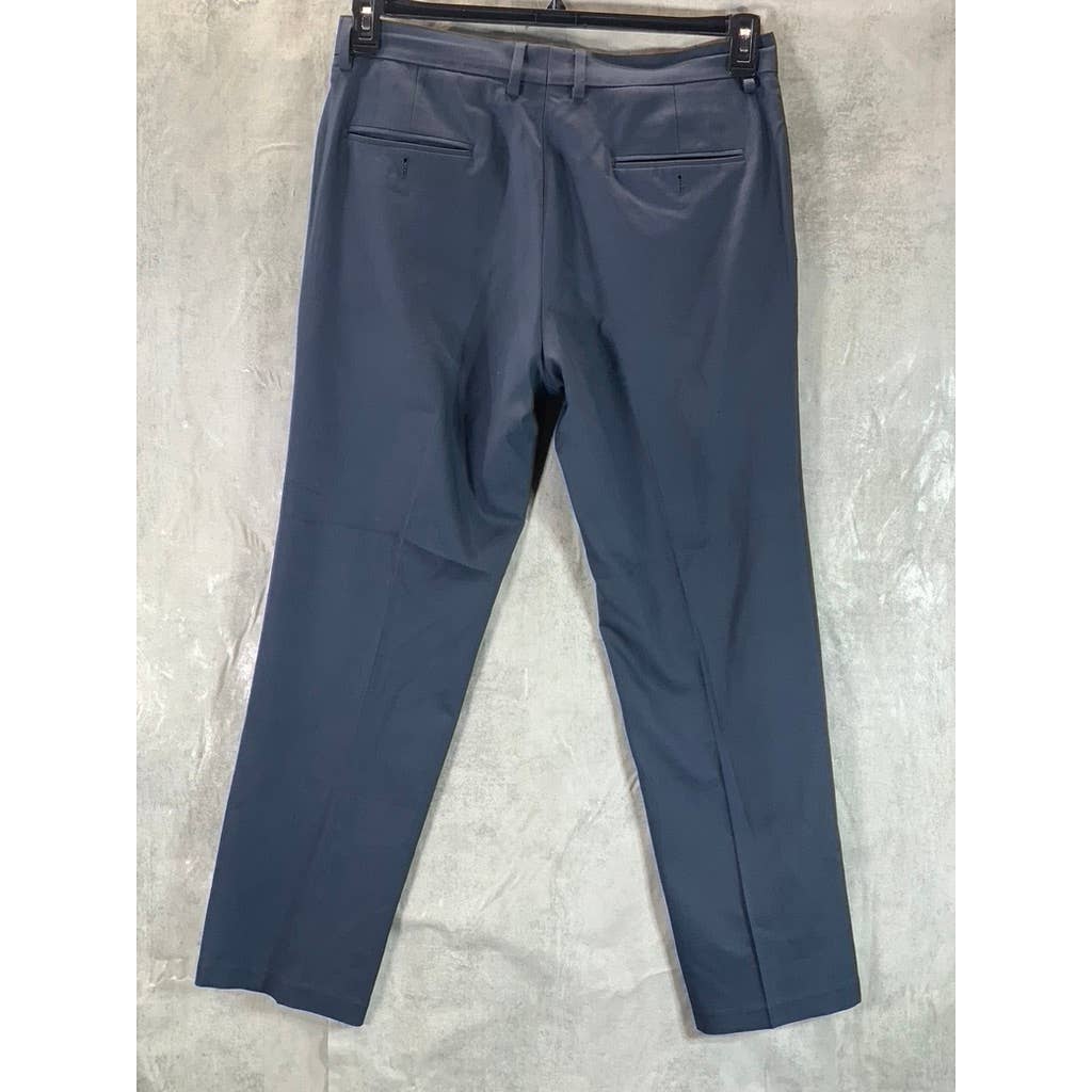 REACTION KENNETH COLE Men's Navy Modern-Fit Flat-Front Pants SZ 34X30