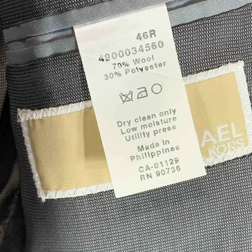 MICHAEL MICHAEL KORS Men's Grey Pinstripe Modern-Fit One-Button Jacket SZ46R