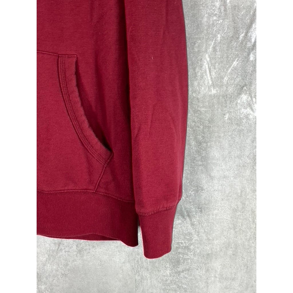 TOMMY HILFIGER Men's Red Casual Zip-Up Fleece Hooded Sweatshirt SZ L