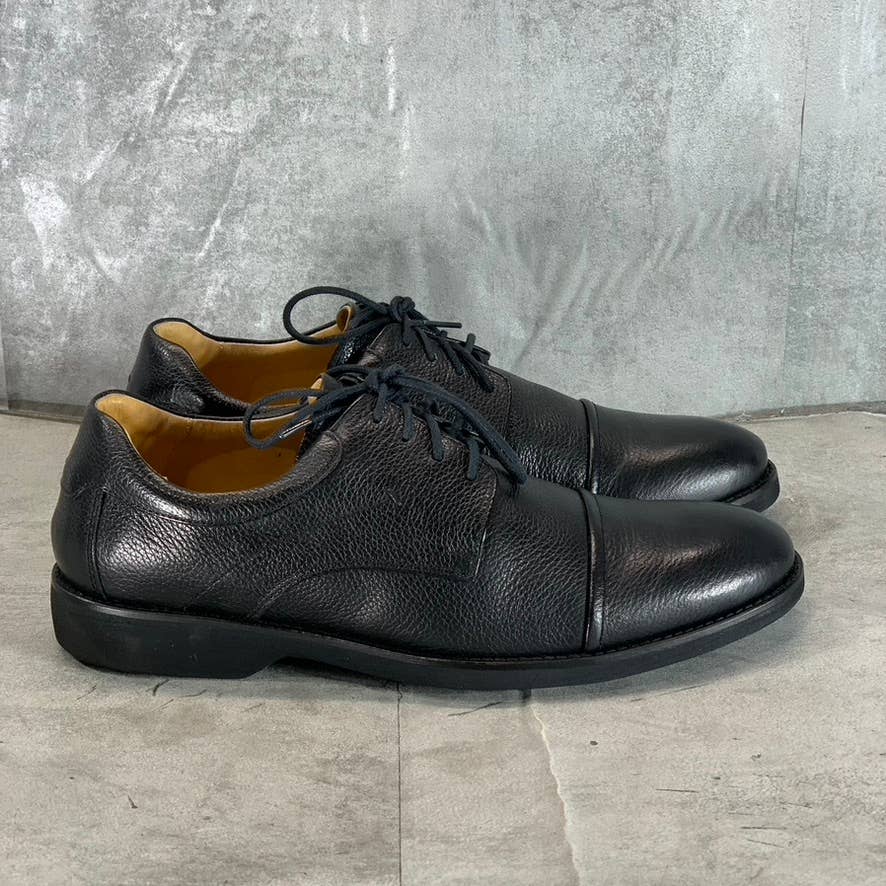 MJNY BY MARC JOSEPH Men's Black Leather Wellington Lace-Up Oxfords SZ 9