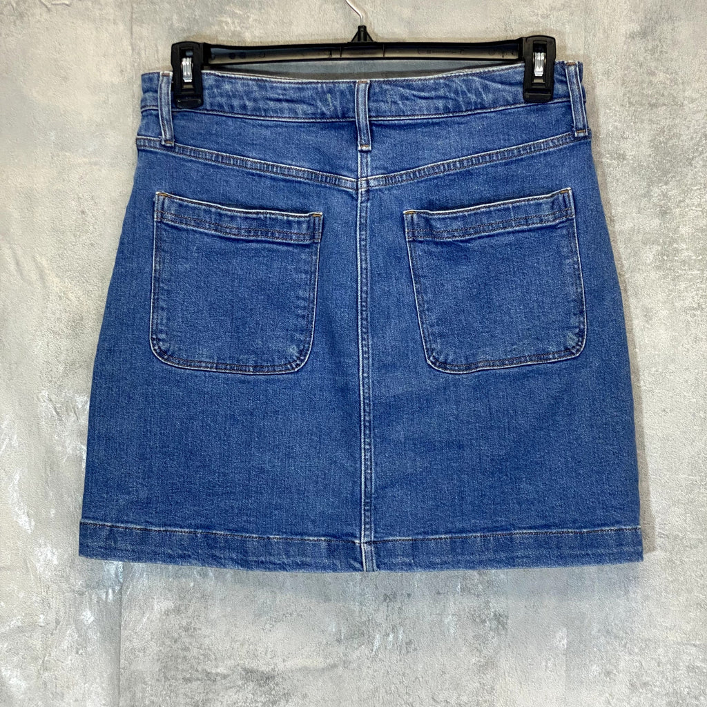 MADEWELL Women's Knowlton Wash Button-Front Denim Mini Skirt SZ 28
