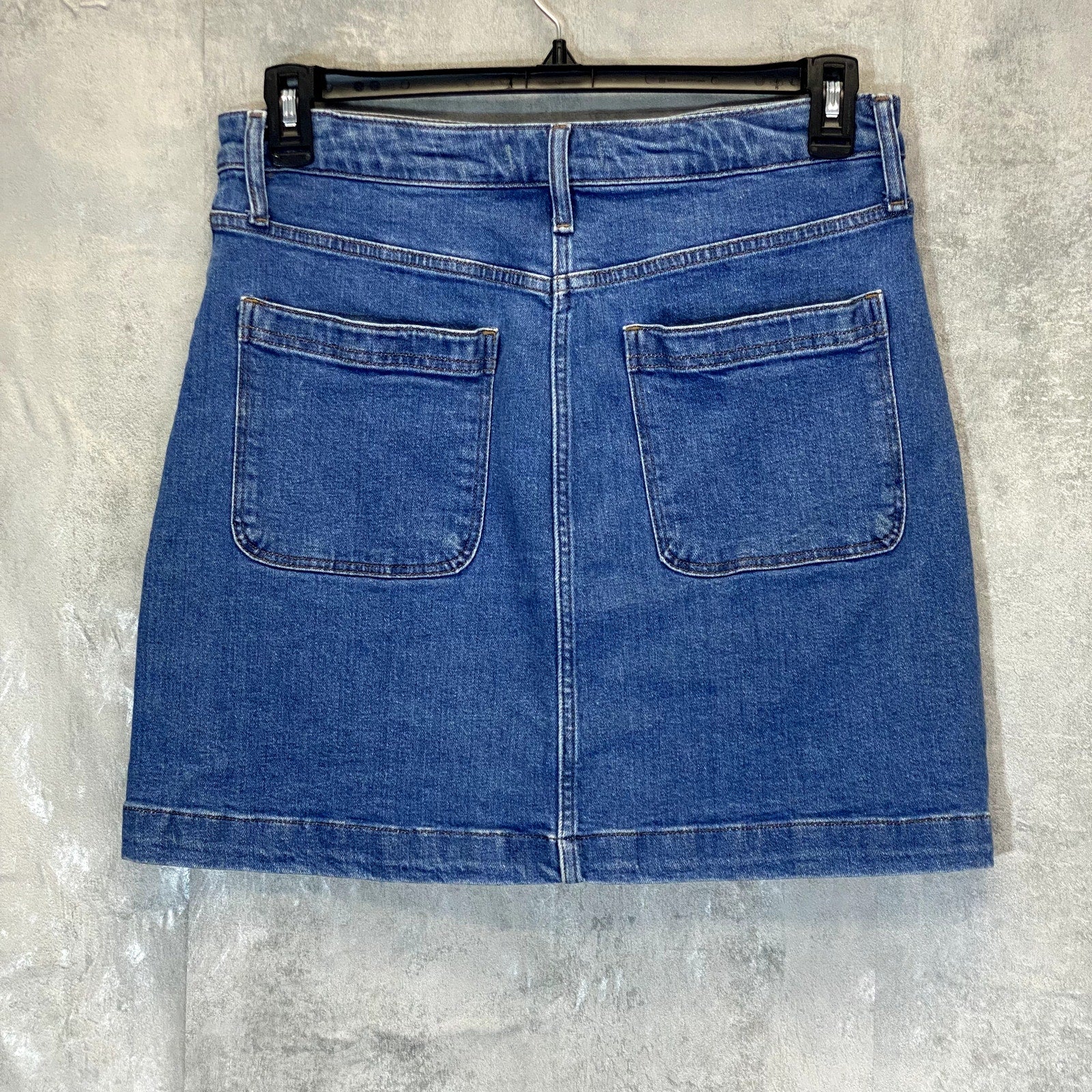 MADEWELL Women's Knowlton Wash Button-Front Denim Mini Skirt SZ 28