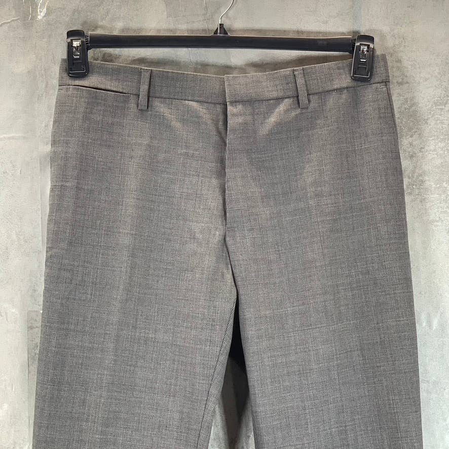 BANANA REPUBLIC Men's Grey Mini Gingham Classic-Fit Dress Pants SZ 32X32