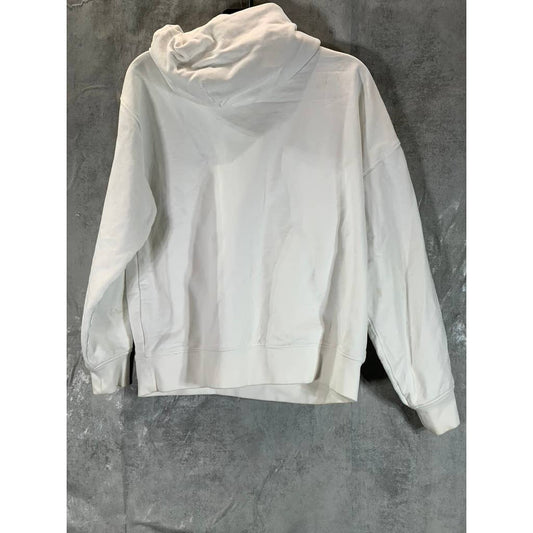 LEVI'S Men's White Red Tag Relaxed Fit Hooded Pullover Sweater SZ S