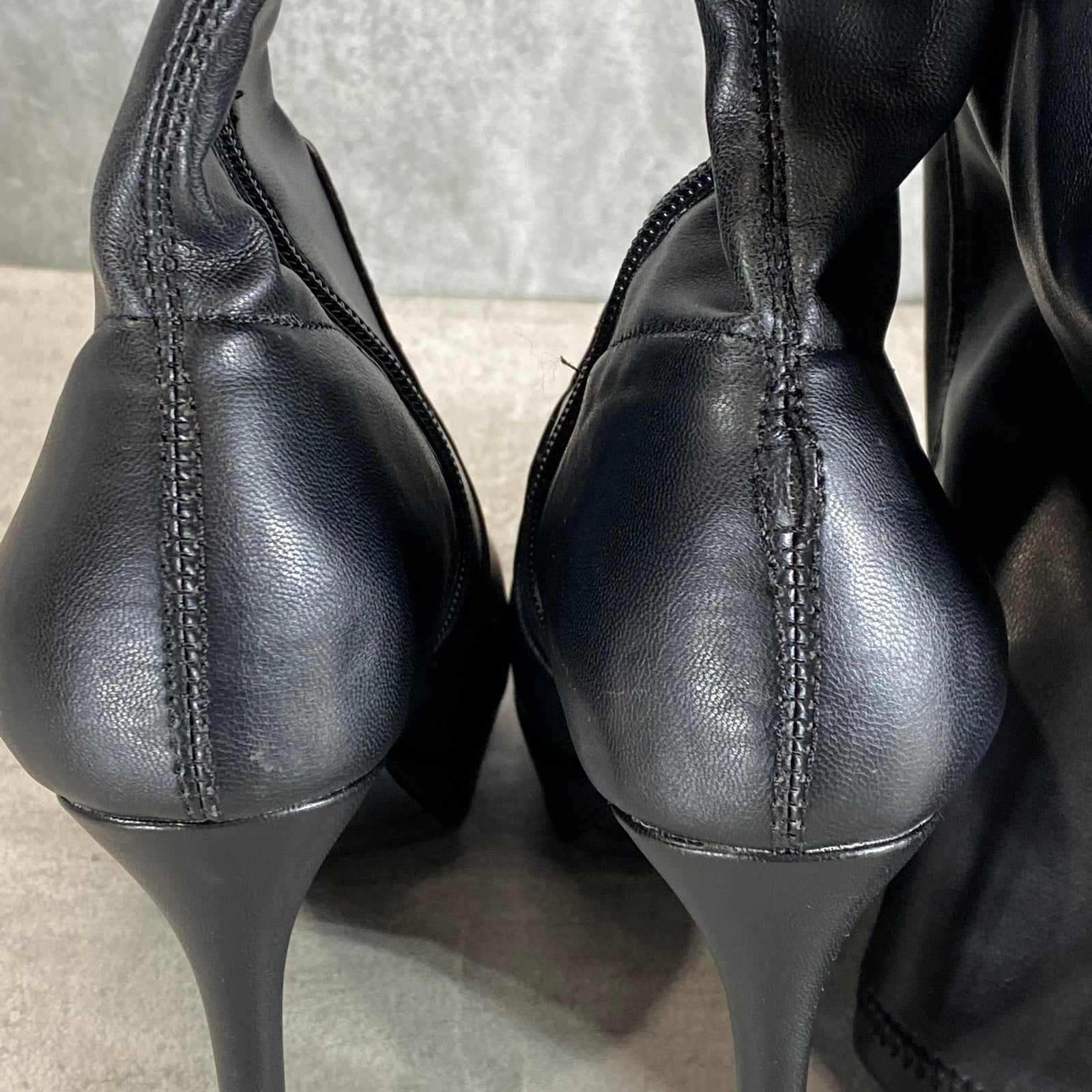THALIA SODI Women's Black FauxLeather Clarissa Over-The-Knee Stiletto Boot SZ6.5