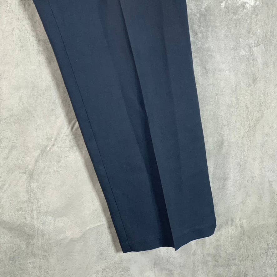 REACTION KENNETH COLE Men's Navy Modern-Fit Flat-Front Pants SZ 34X30