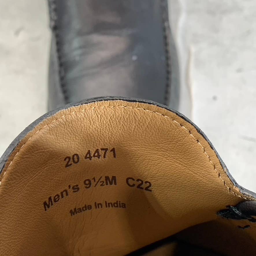 JOHNSTON & MURPHY Men's Black Glove Leather Hawkins Venetian Loafer SZ 9.5