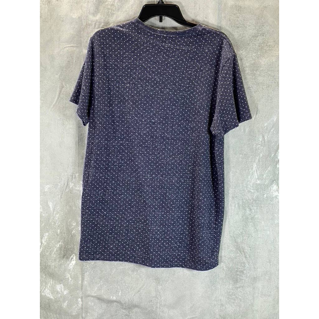 GOODFELLOW & CO Men's Blue Dot Printed Standard-Fit Crewneck T-Shirt SZ M