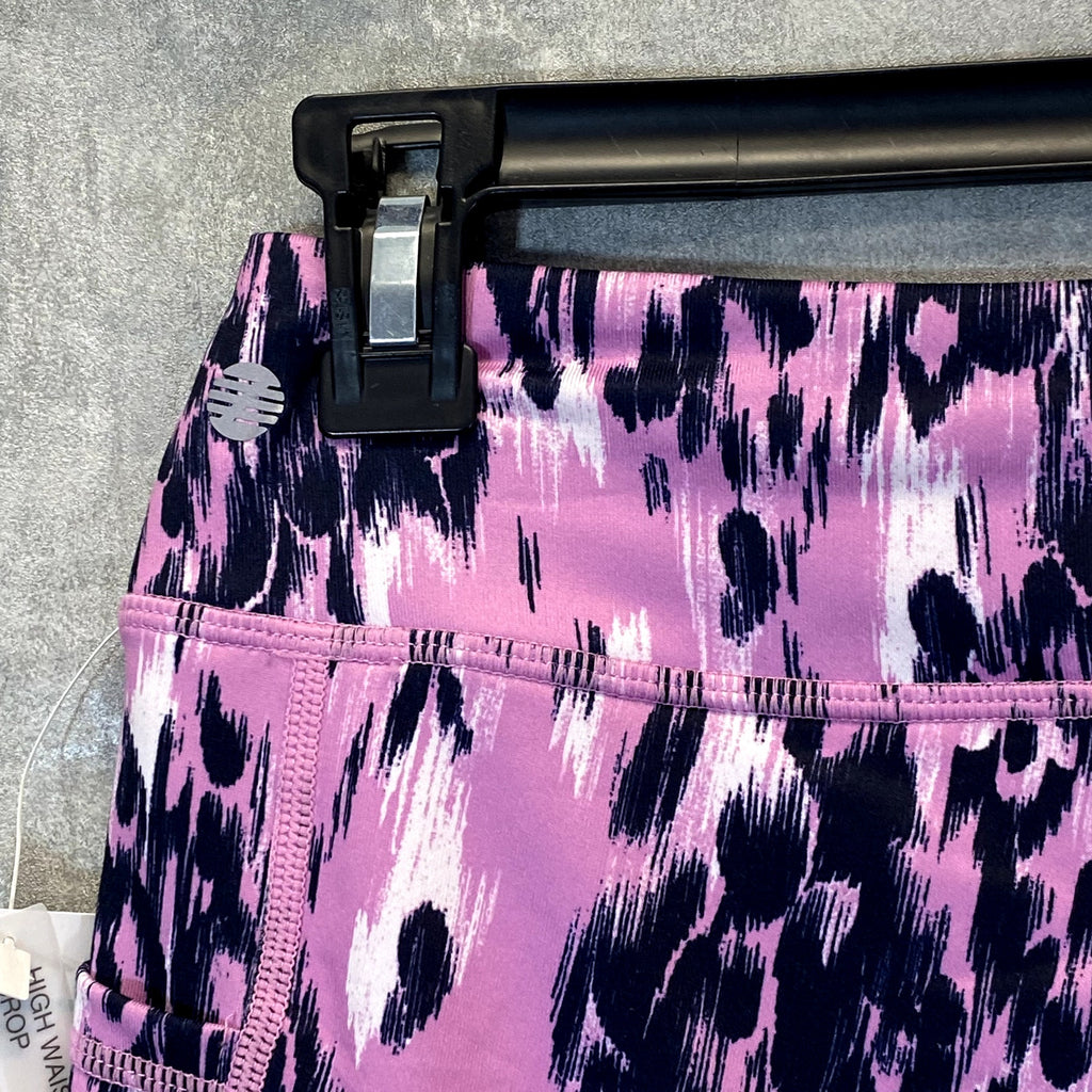 Z BY ZELLA Girl's Purple Opera Saker Print High-Rise Pull-On Cropped Leggings SZ XL