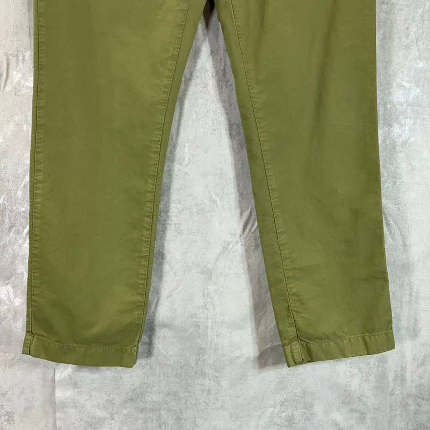 J.CREW Men's Green Straight-Leg Cotton Chino Pants SZ 32X30