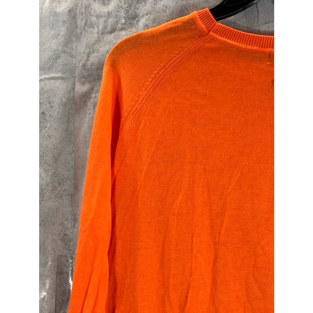 MASSIMO DUTTI Women's Orange Crewneck Long Sleeve Pullover Sweater SZ XS