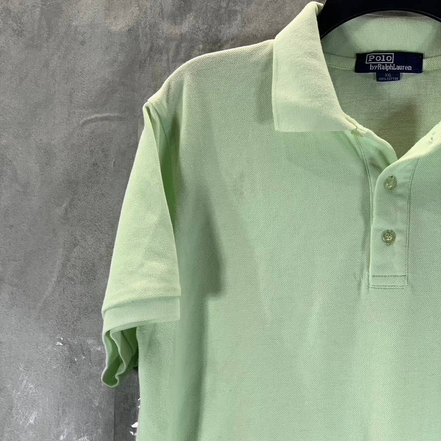 POLO RAPLH LAUREN Men's Light Green Short Sleeve Polo Shirt SZ 2XL
