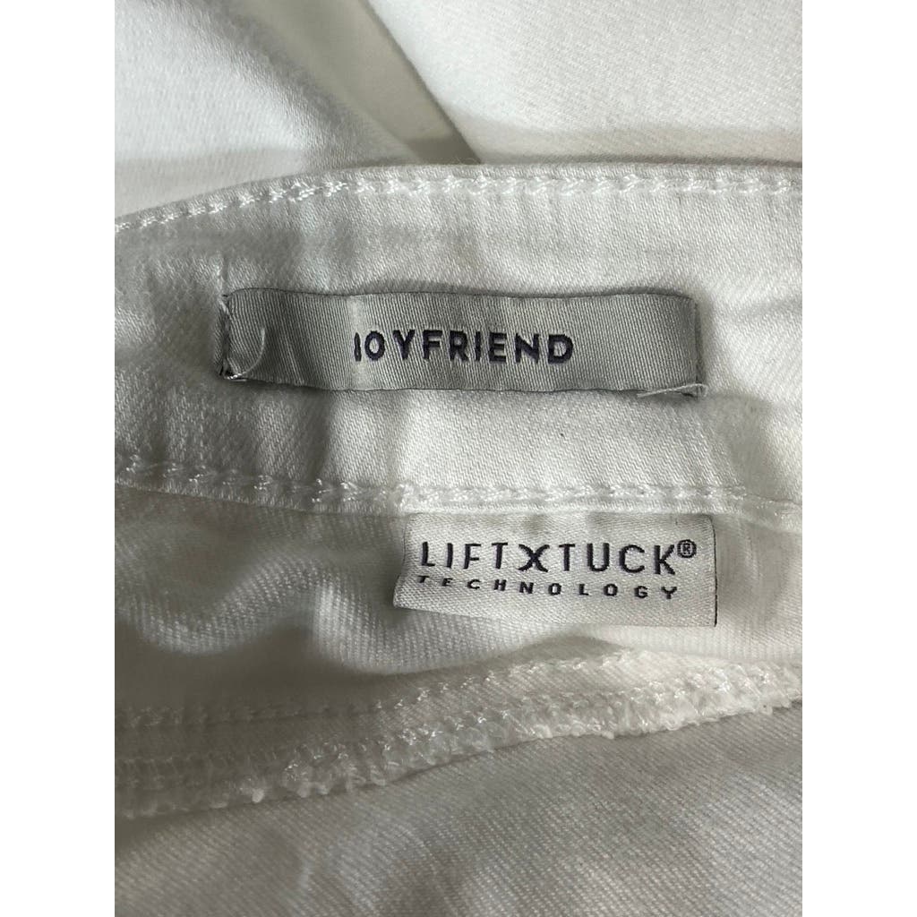 NYDJ Women's White Lift Tuck Boyfriend Jeans SZ 16