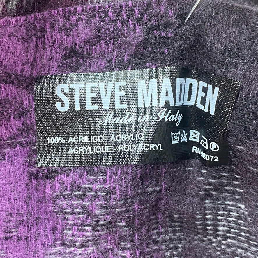 STEVE MADDEN Purple Mid Weight Ombre Paisley Muffler Scarf OS