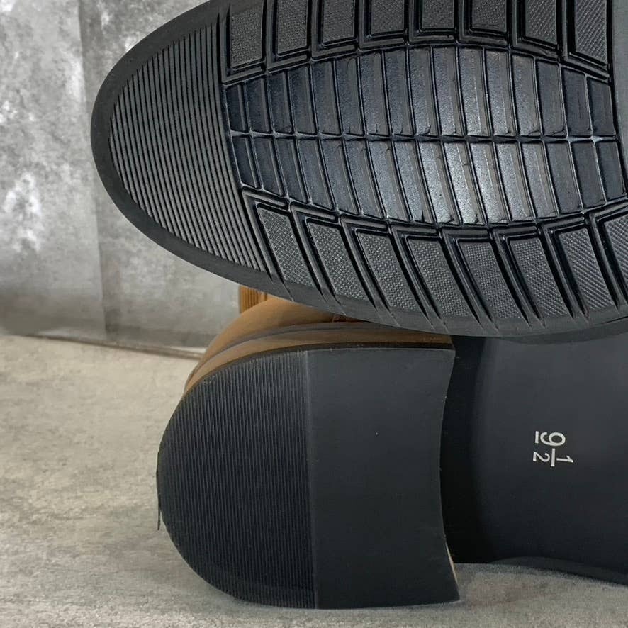 VANCE CO. Men's Chestnut Faux Leather Landon Pull-On Chelsea Dress Boots SZ 9.5