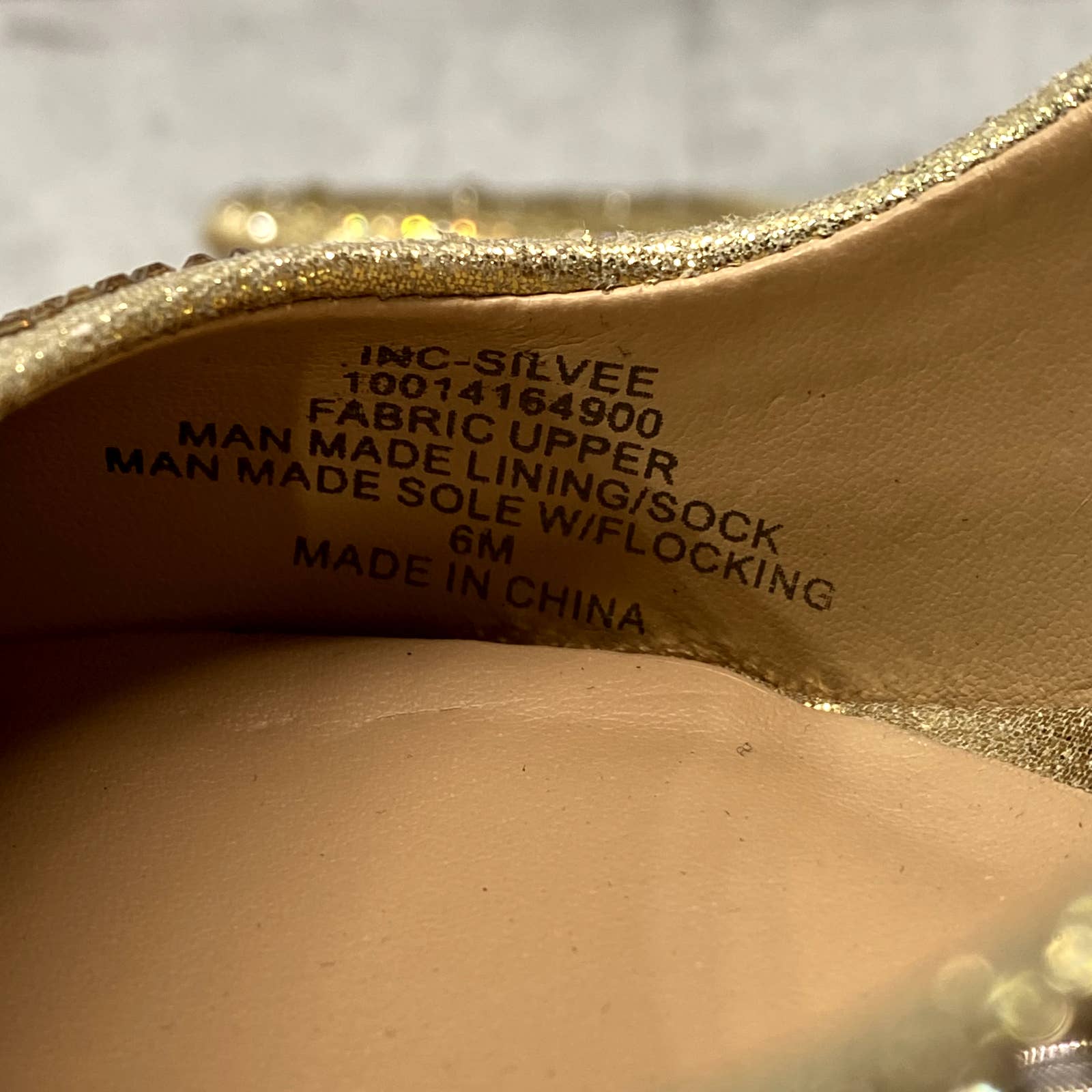 INC INTERNATIONAL Women's Gold Rhinestone Silvee Bow Pointed-Toe Pumps SZ 6