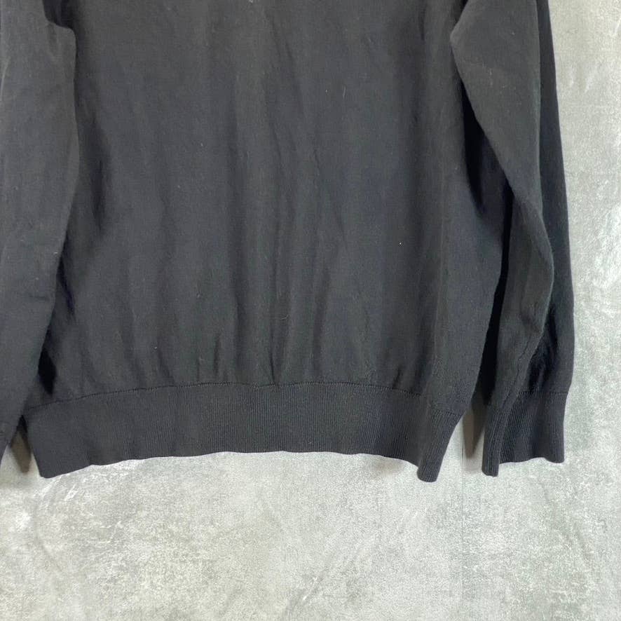 LANDS' END Men's Black V-Neck Pullover Sweater SZ M