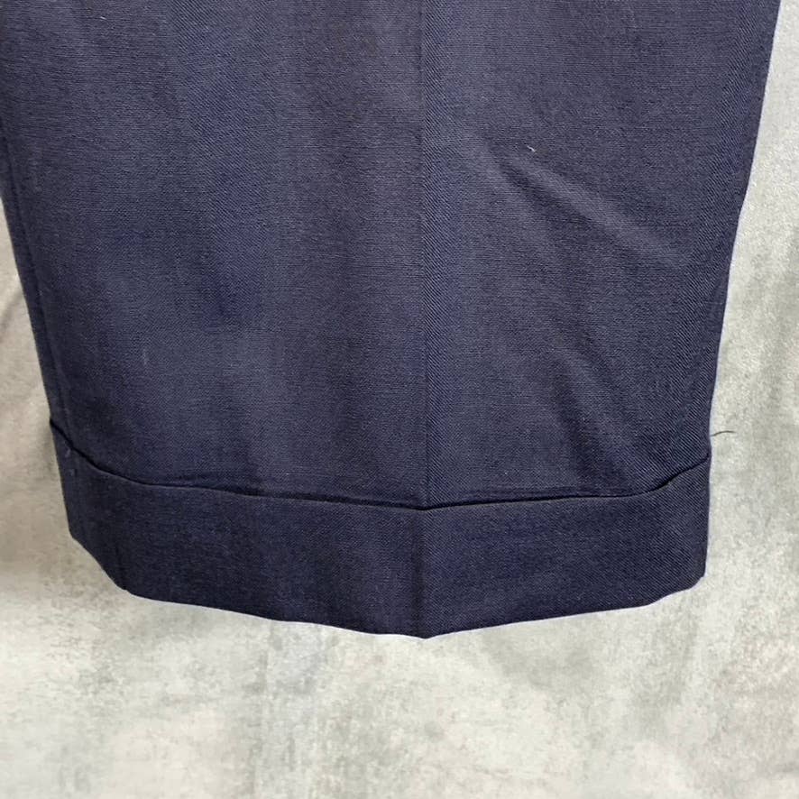 LAUREN RALPH LAUREN Men's Navy Total Comfort Pleated Wool Dress Pants SZ 36X32