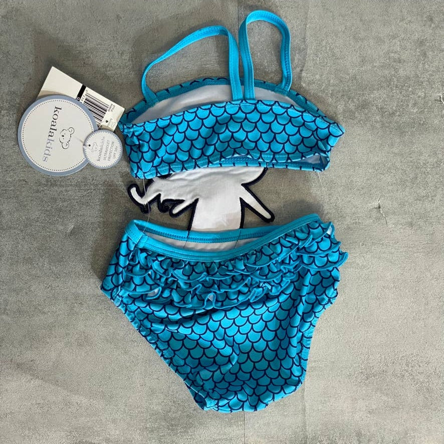 KOALA KIDS Infant Blue Scale Print Mermaid One-Piece Pull-On Swimsuit SZ 9-12M