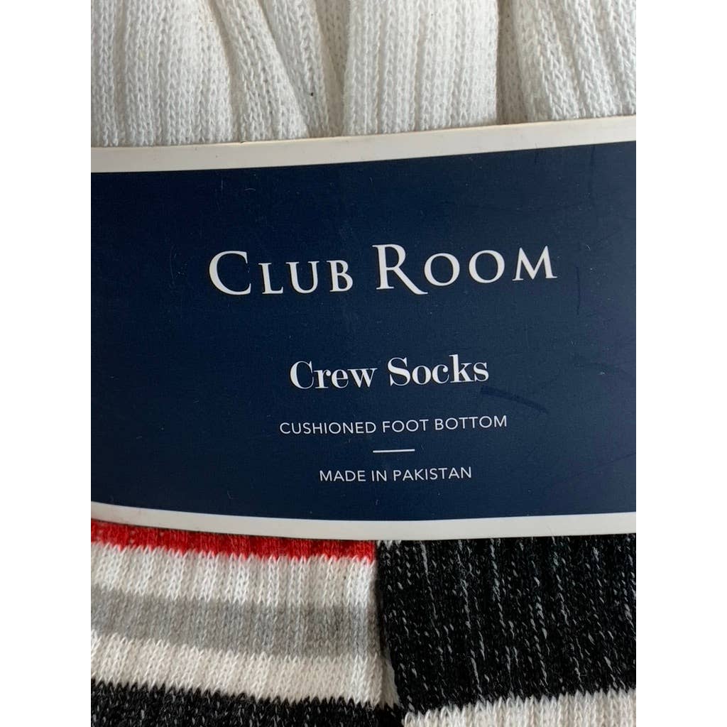 CLUB ROOM Men's Multi Striped 8-Pack Crew Socks SZ 10-13