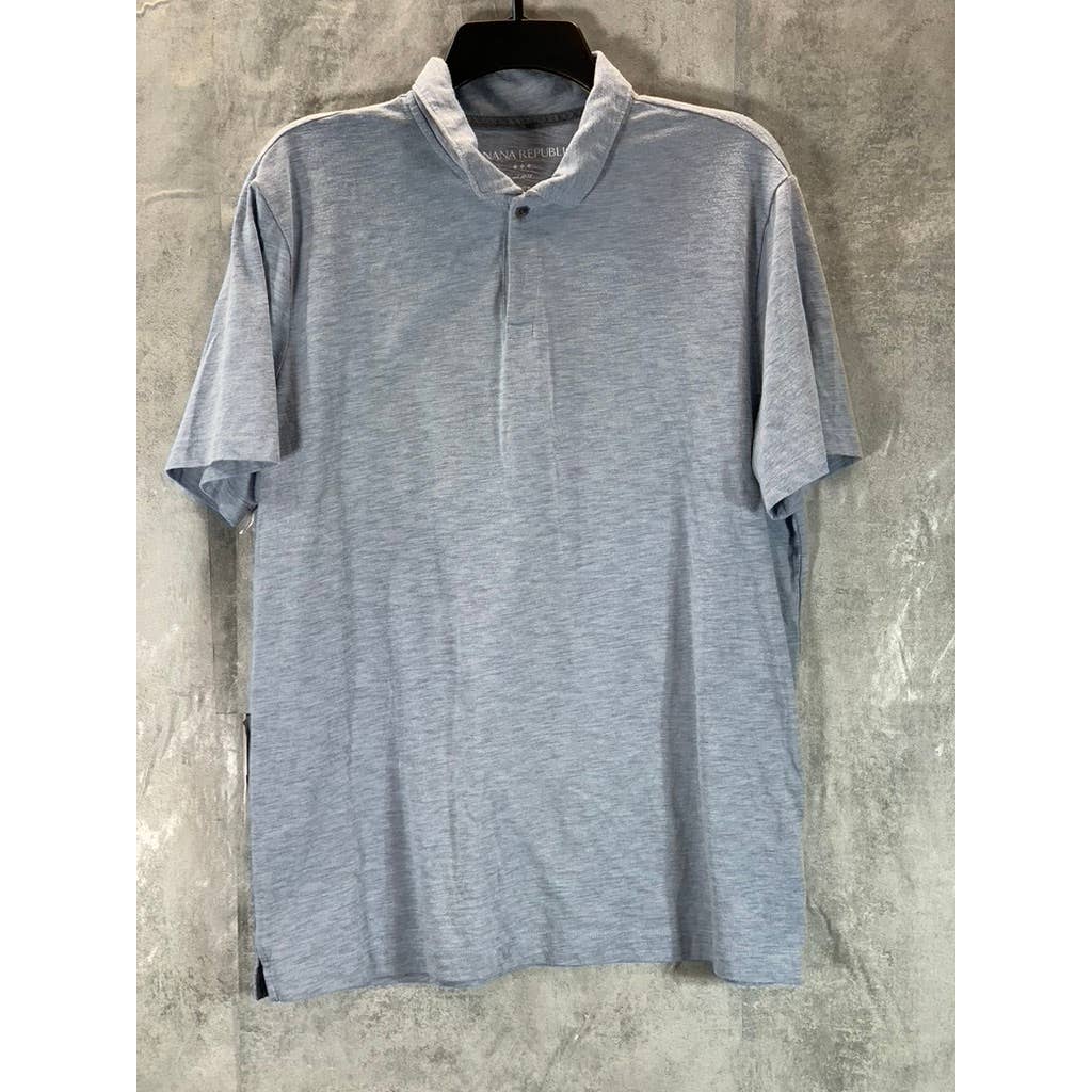 BANANA REPUBLIC Vintage Men's Light Blue Short-Sleeve Polo Shirt SZ L