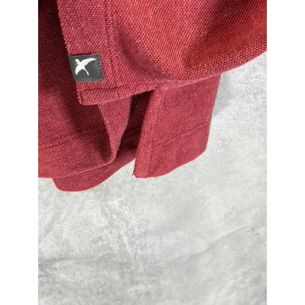 EDDIE BAUER Men's Red Classic Short-Sleeve Polo Shirt SZ L