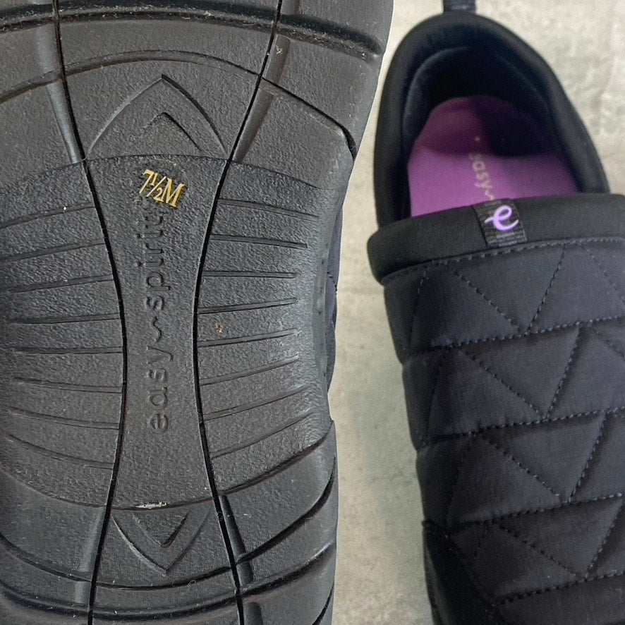 EASY SPIRIT Women's Black Tiffin Slip-On Water-Resistance Walking Shoes SZ 7.5