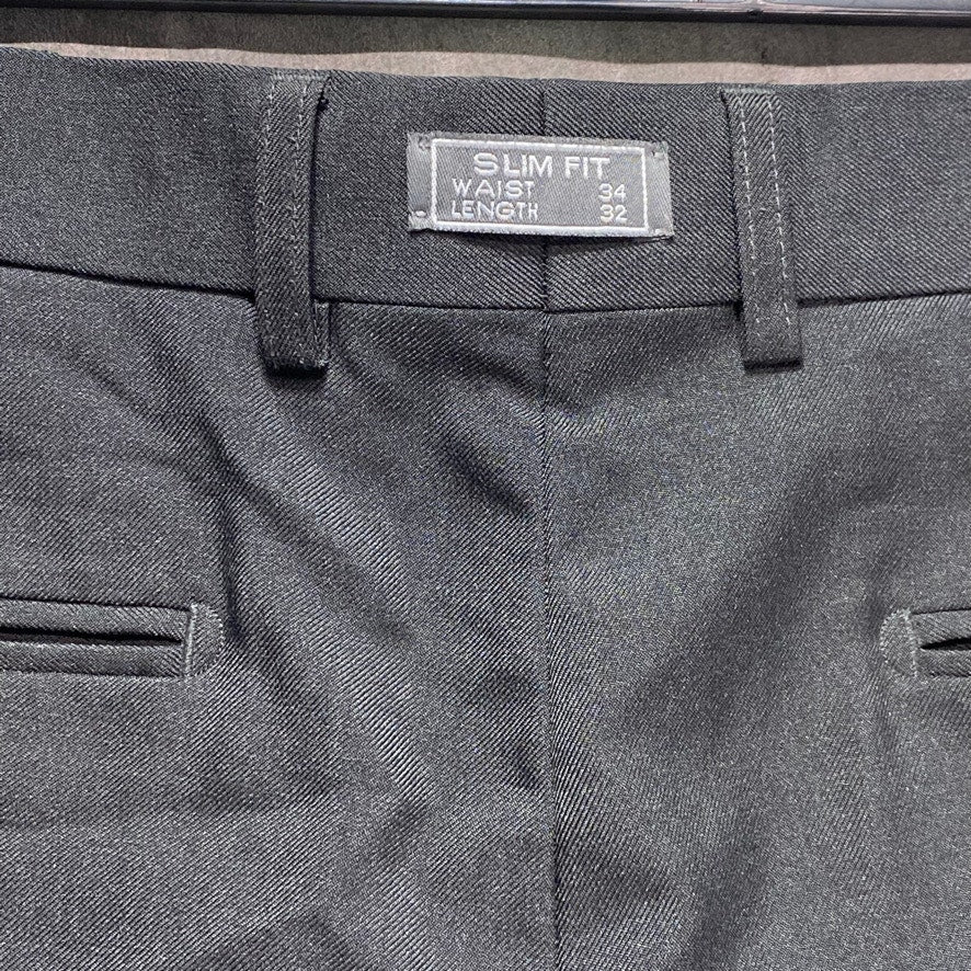 MICHAEL BRANDON Black Slim-Fit Dress Pants SZ 34X32