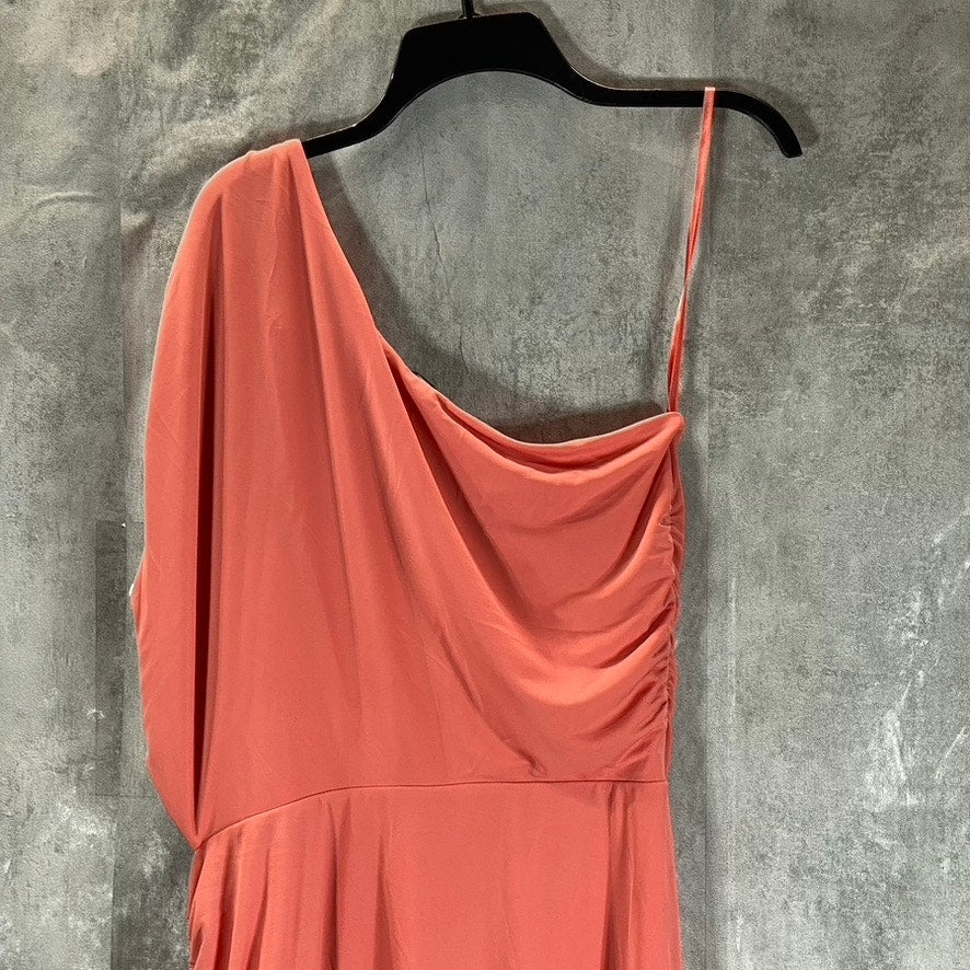 INC INTERNATIONAL Women's French Peach One-Shoulder Asymmetrical Dress SZ XL