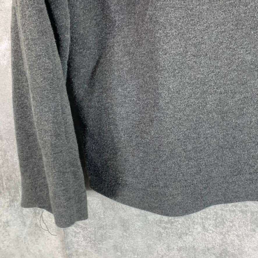 ROBERT GRAHAM Men's Gray Classic-Fit Quarter-Zip Pullover Sweater SZ XL