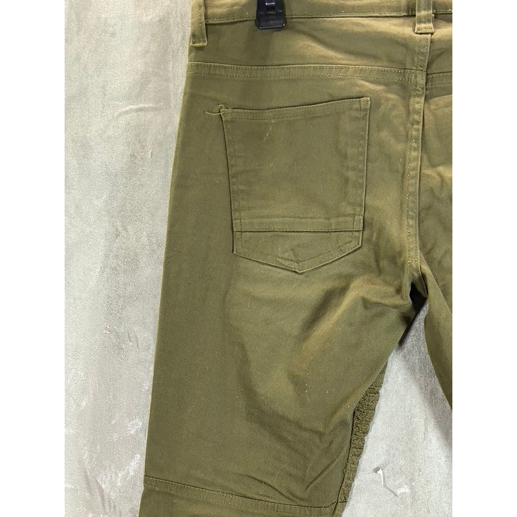 SPARK Men's Olive Green Ribbed Double Knee Pants SZ 32X32