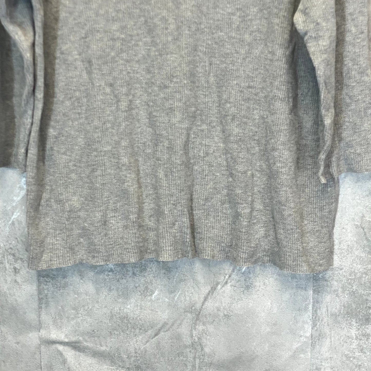 HALOGEN Women's Plus Size Grey Heather Cutout Detail Crewneck Pullover SZ 1X