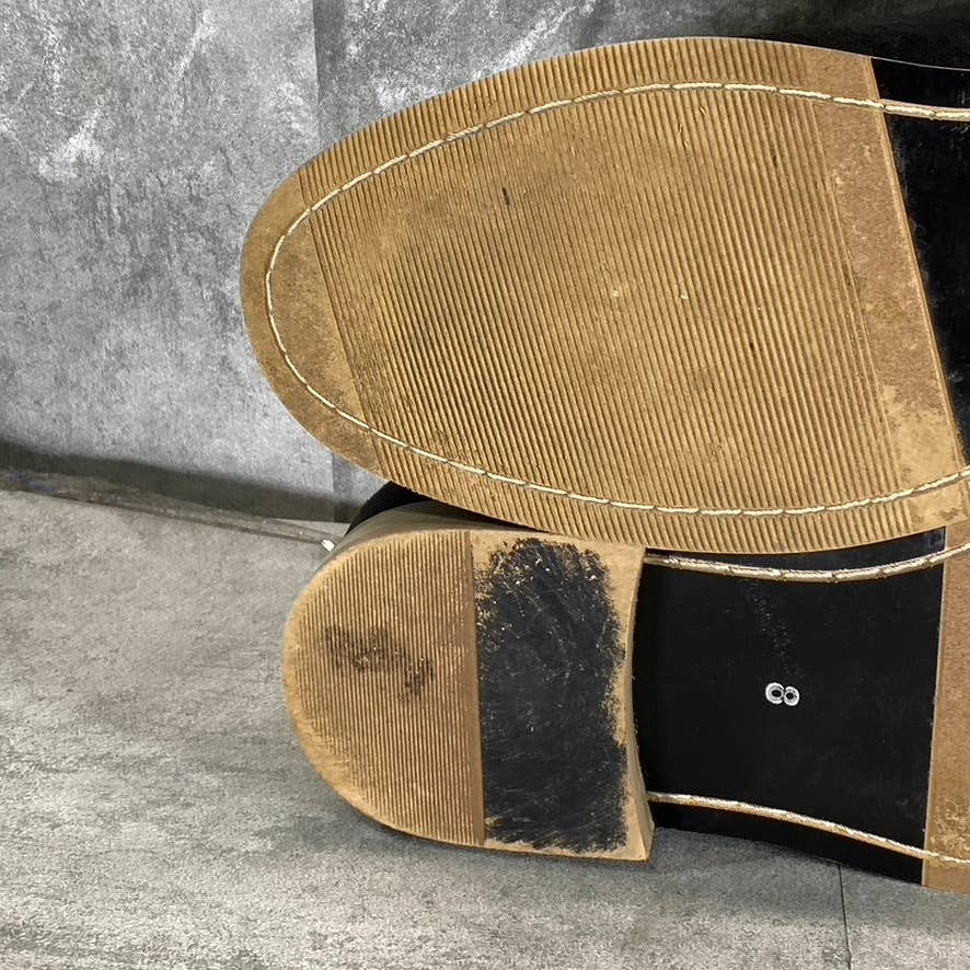 VANCE CO. Men's Wide Width Black Faux-Suede Marshall Chelsea Boots SZ 8