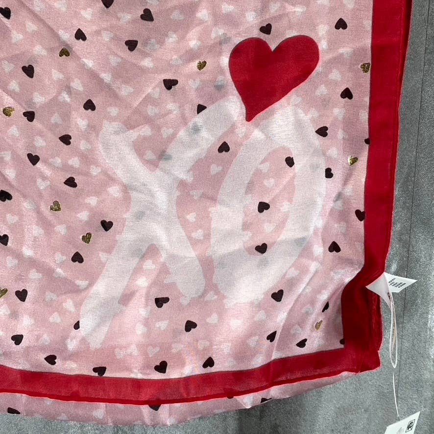 GIANI BERNINI Women's Red/Pink XO Printed Wrap Scarf SZ OS