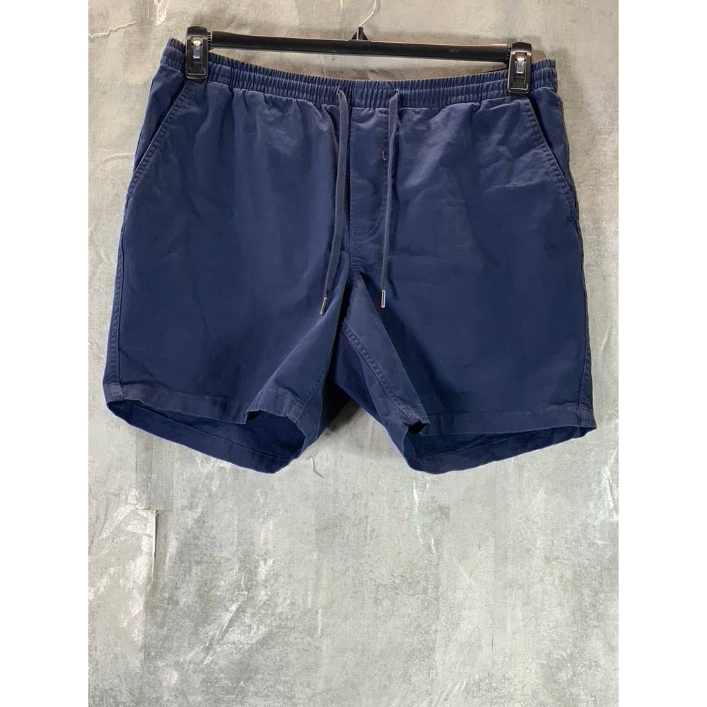 LANDS' END Men's Navy Comfort-First Drawstring Pull-On Shorts SZ L