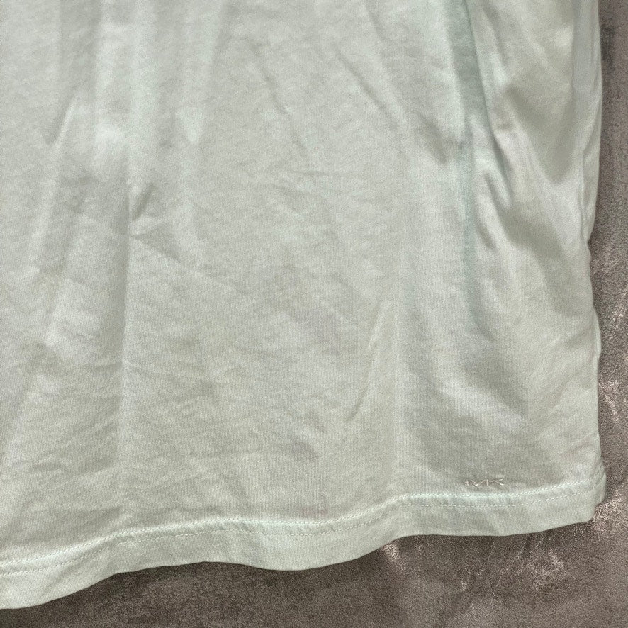 MICHAEL KORS Blue Glass Modern Fit Pop Stripe Short Sleeve Crewneck T-Shirt SZ L