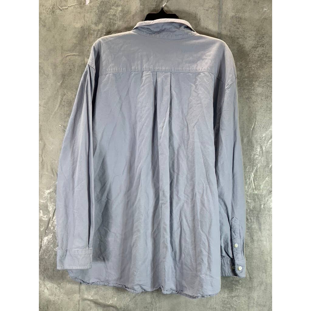 URBAN OUTFITTERS Men's Grey Button-Up Long-Sleeve Shirt SZ XL